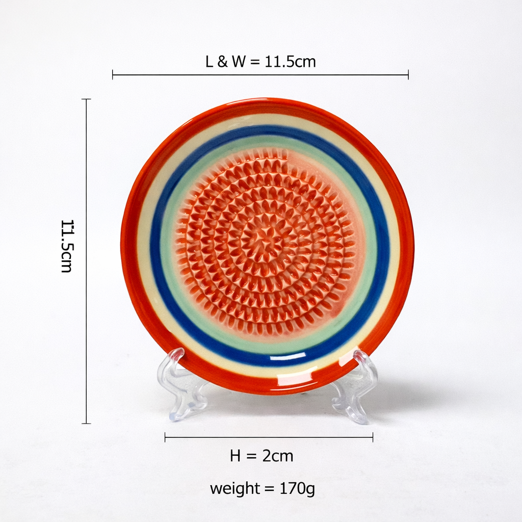 KUBOZN® Handmade Ceramic Ginger & Garlic Grater – Fine Grinder for Fruits, Spices & Fresh Flavor