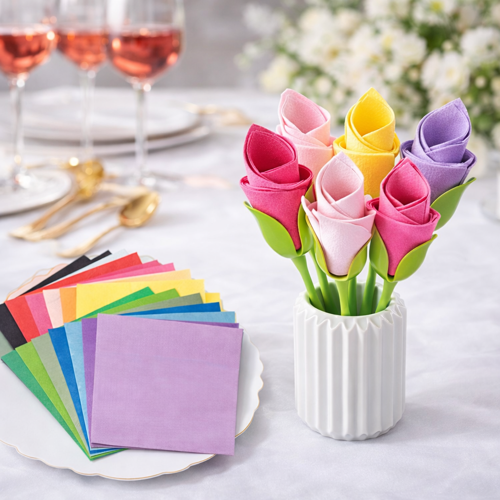 KUBOZN® BloomTwist™ "Perfect Petal" Premium Napkins (20-Pack)