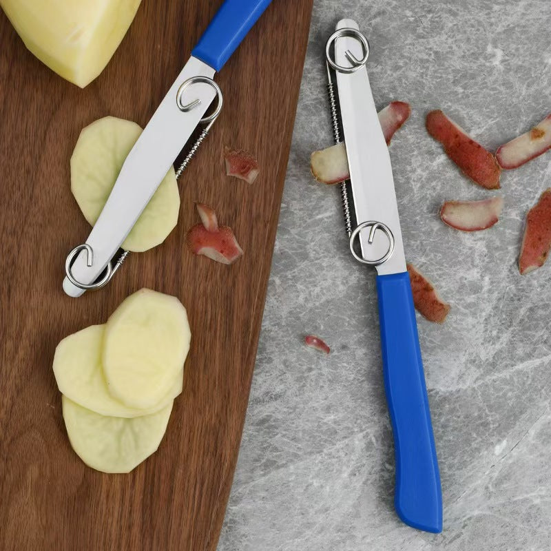KUBOZN® 2-in-1 Kitchen Knife & Peeler – Switch Between Cutting & Peeling in Seconds