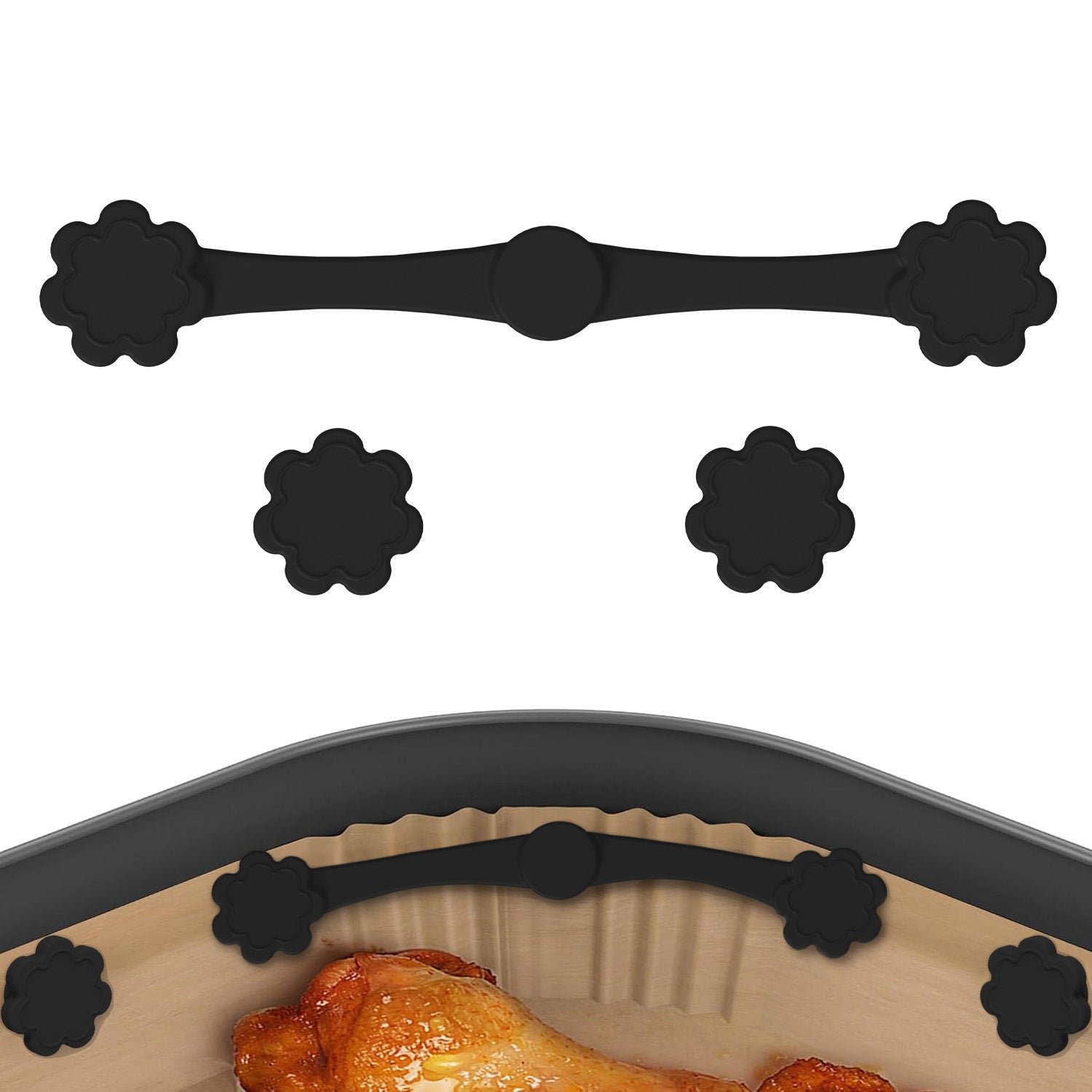 KUBOZN® LinerLock™ | Magnetic Air Fryer Safety Clips