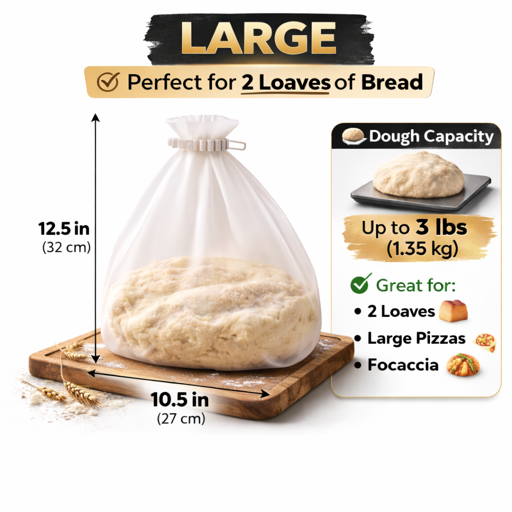 KUBOZN® Food Grade Silicone Dough Mixing Bags