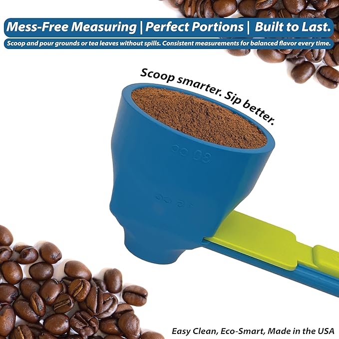 KUBOZN® 2-in-1 Spill-Proof Scoop & Funnel — For Coffee, Protein & Baking (Offer)
