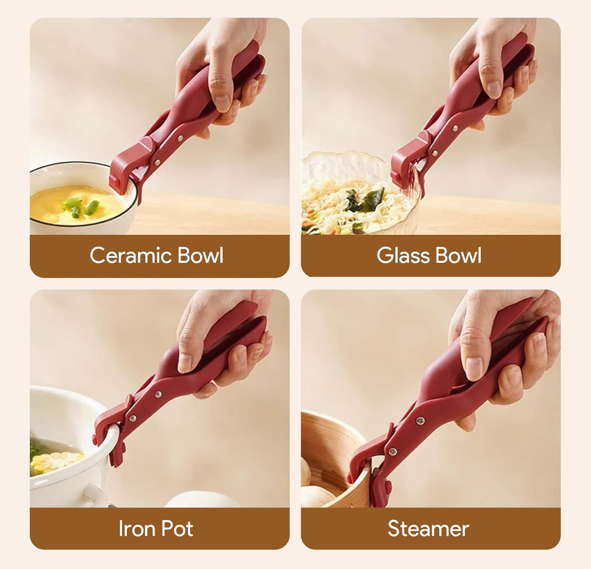 KUBOZN® No-Burn Dish Lifter – Safely Grab Hot Plates Without Burns