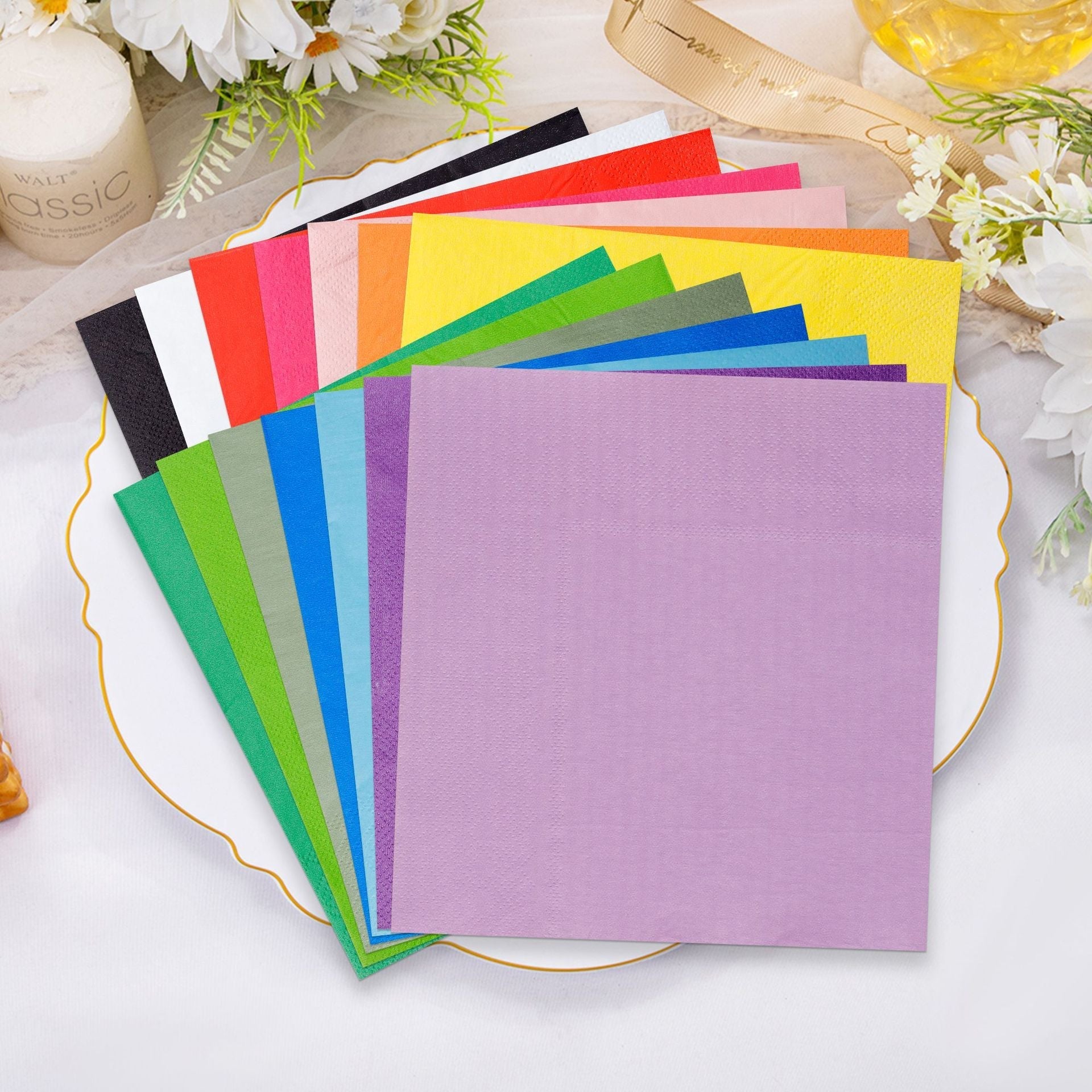 KUBOZN® BloomTwist™ "Perfect Petal" Premium Napkins (20-Pack)